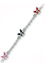 teensy catchy enameled butterfly baby charm bracelet